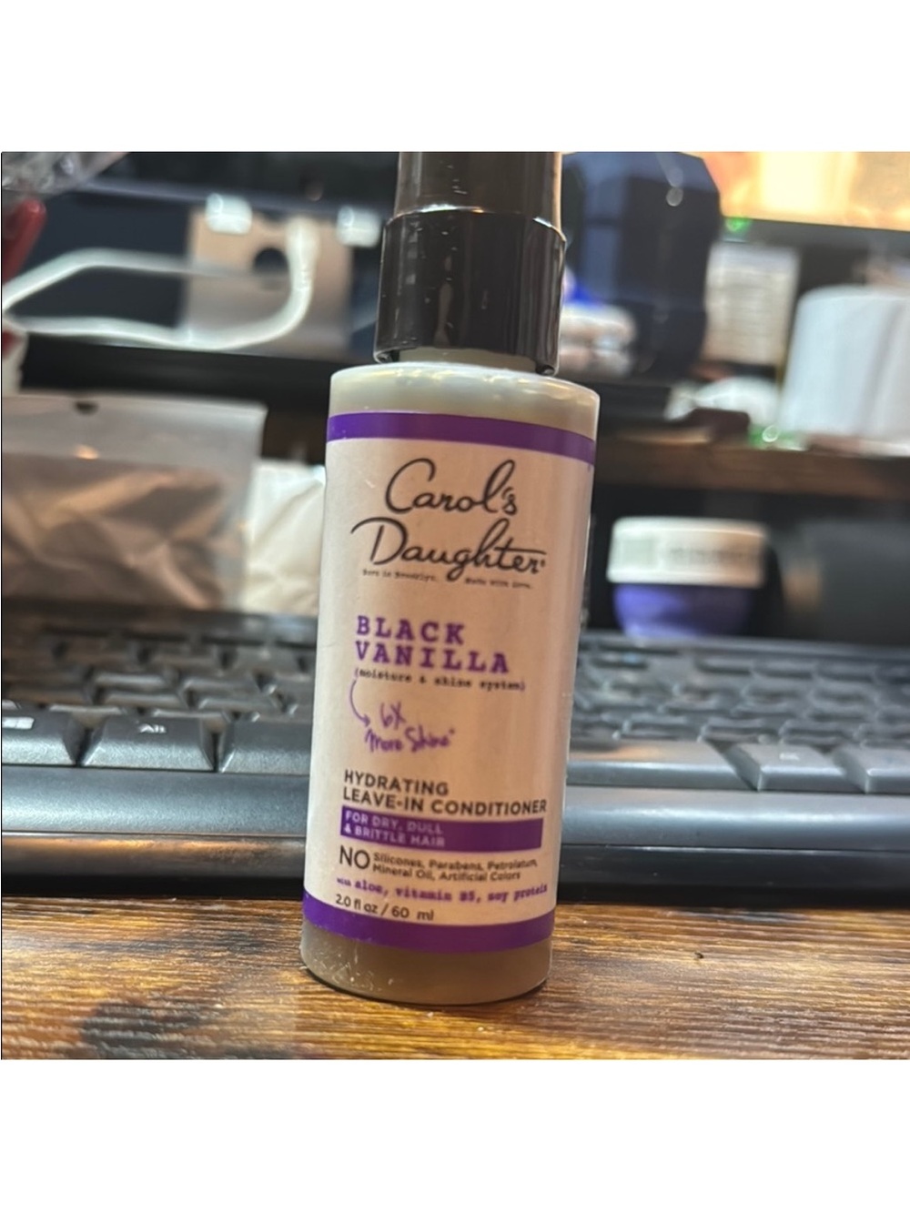 Carol's Daughter Black Vanilla Hydrating Leave-In Conditioner - White & Purple